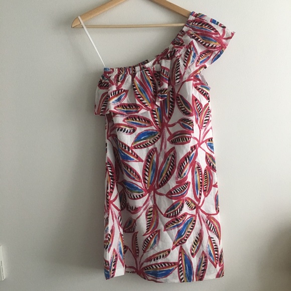 J. Crew Floral One Shoulder Floral Dress J0954 - Picture 8 of 8